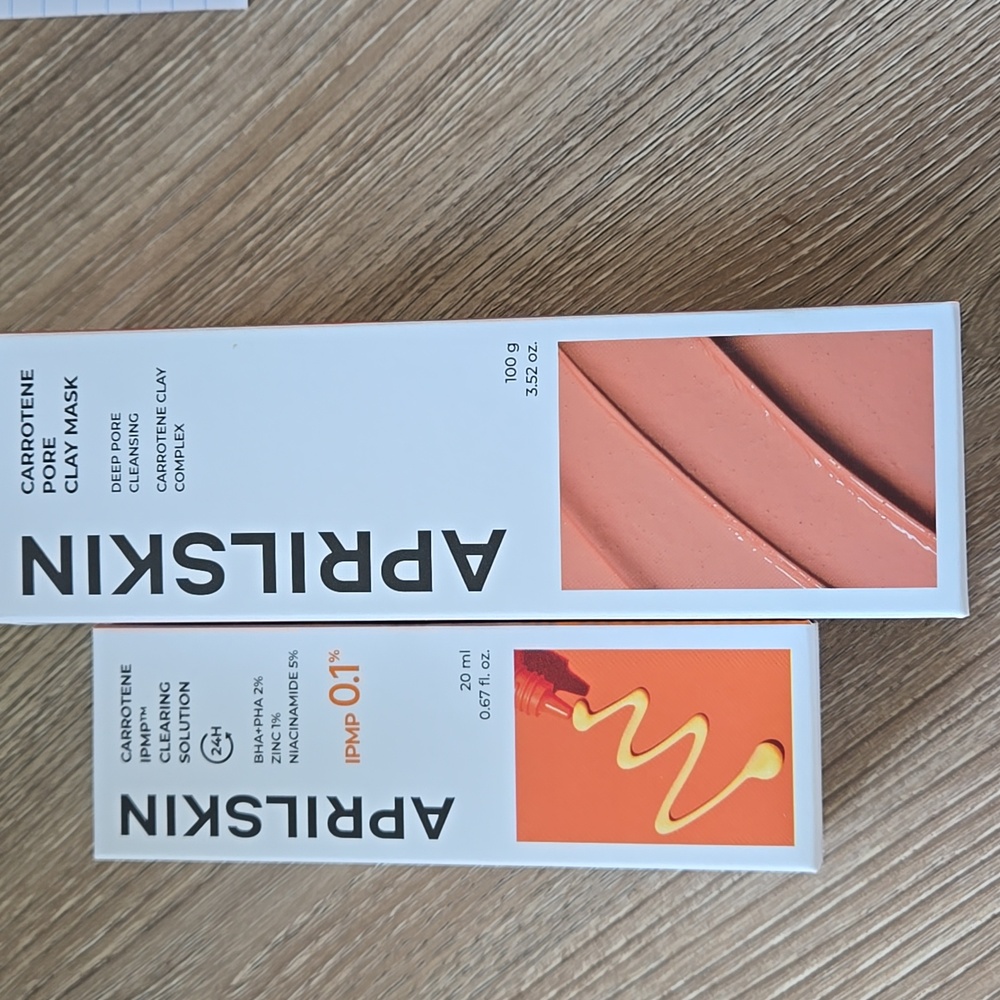 April Skin Duo - Carrotene Pore Clay Mask And Carrotene IPMP Clearing Solution